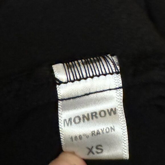 Monrow Revolve Size XSmall Black Crepe Rayon Sleeveless Zip Front Jumpsuit - Picture 12 of 13